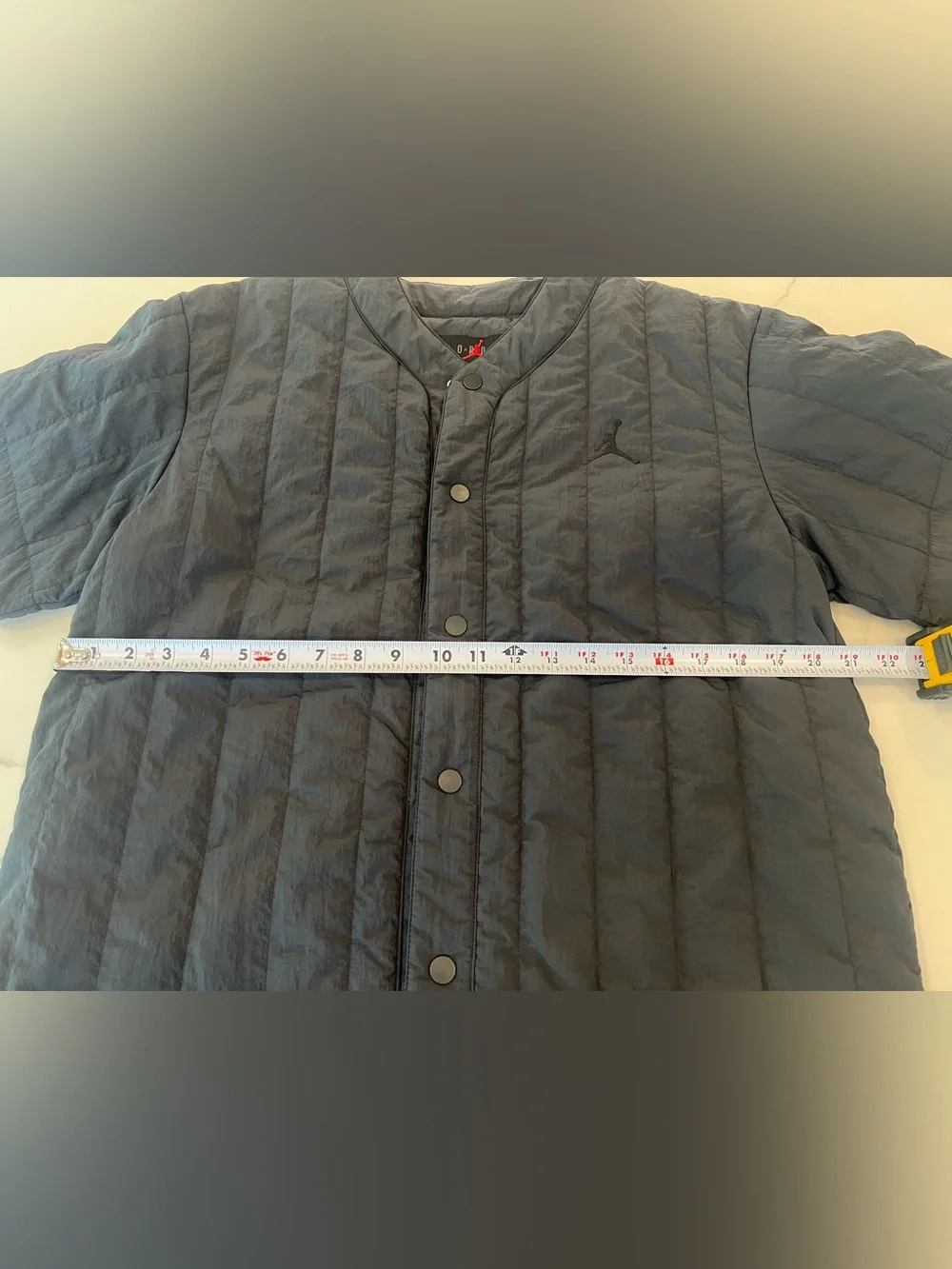 NWT Jordan Flight Quilted snap baseball jersey Jacket in Black